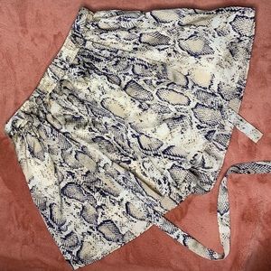 Silk snake print shorts